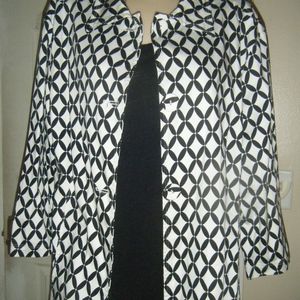 BAMBOO TRADERS BLACK/WHITE LIGHTWEIGHT JACKET  2X